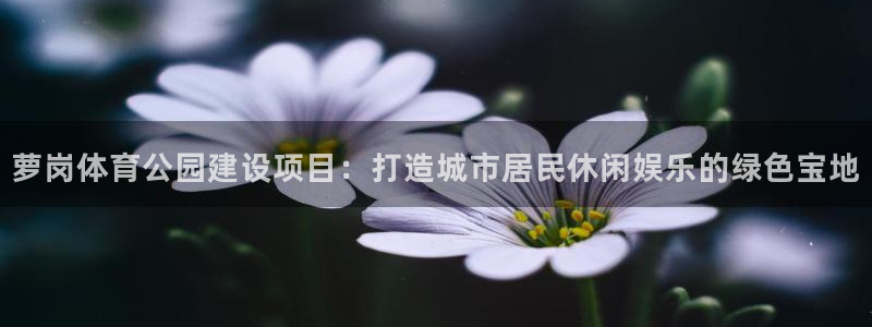 意昂体育4联系电话：萝岗体育公园建设项目：打造城市居民休闲娱 