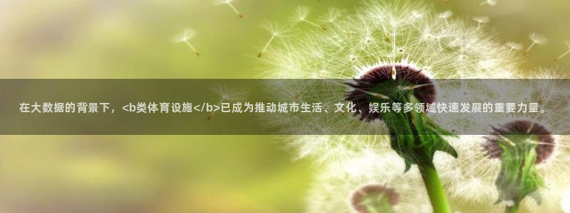 意昂体育4软件：在大数据的背景下，<b类体育设施</b>已成