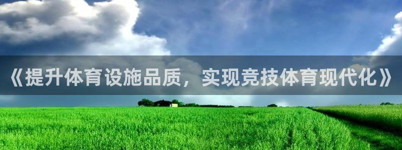 意昂4娱乐下载：《提升体育设施品质，实现竞技体育现代化》